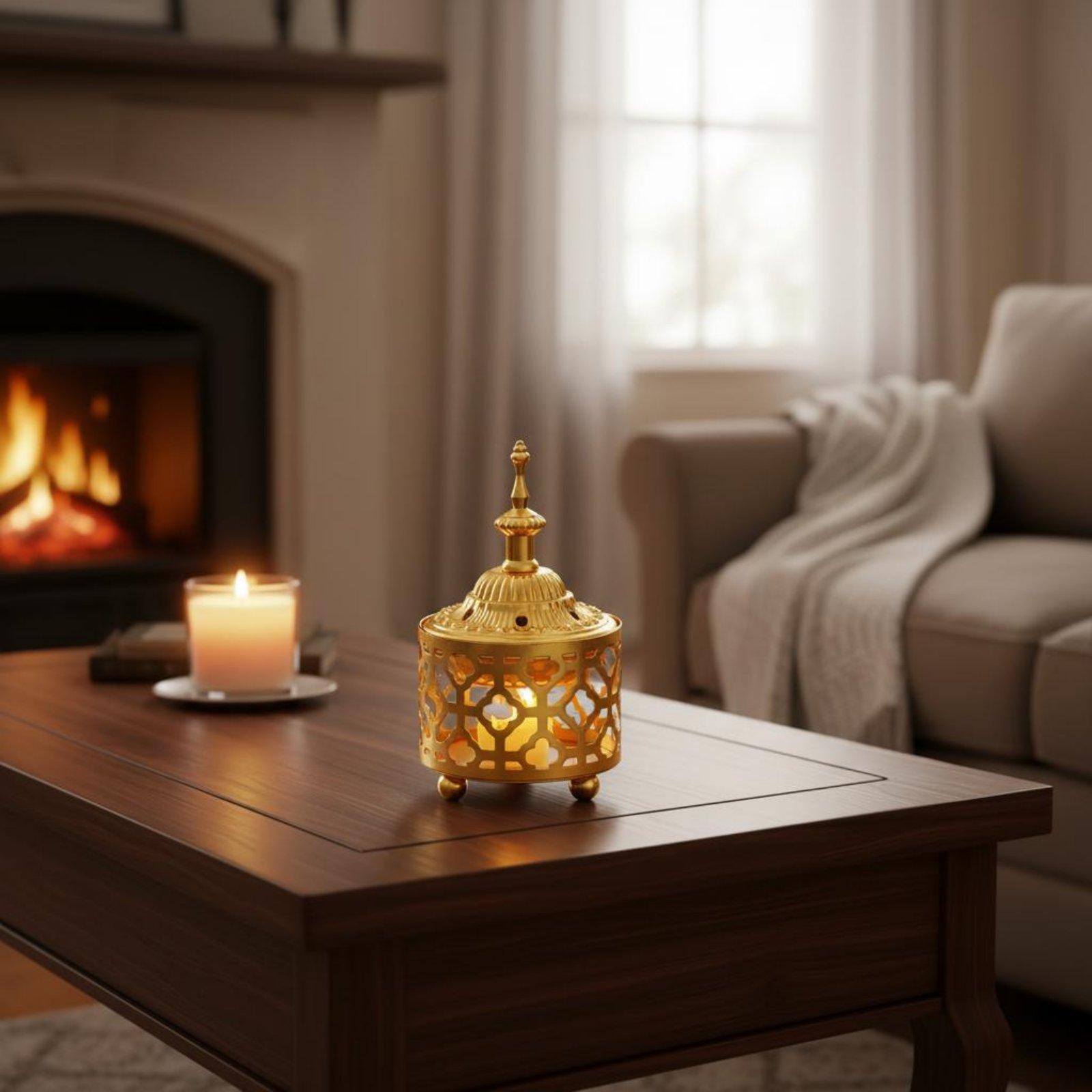 Golden Hollow Carved Incense H - огляд і ціна Scented Candle Luxury