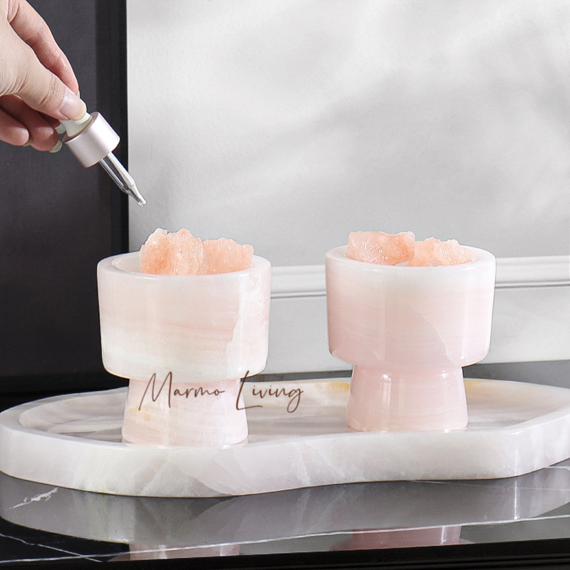 White Onyx Natural Marble Tray - огляд і ціна Scented Candle Luxury